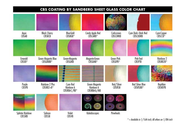 Cbs Dichroic Glass Color Chart