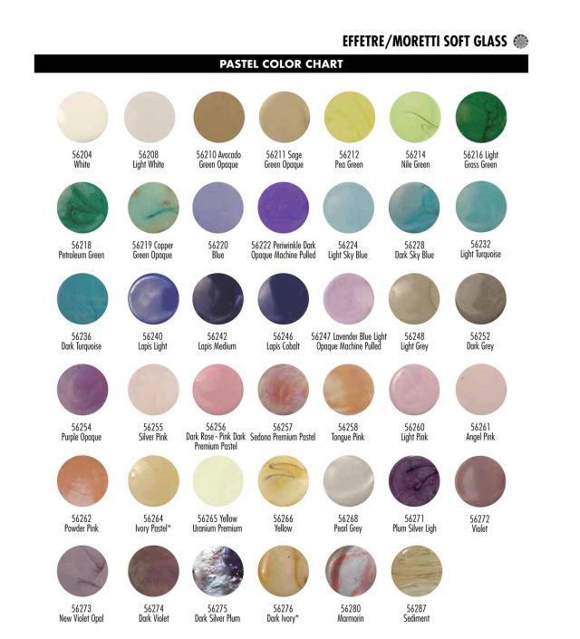 Trautman Art Glass Color Chart