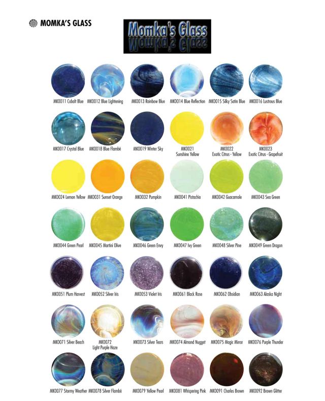 Zimmerman Glass Color Chart