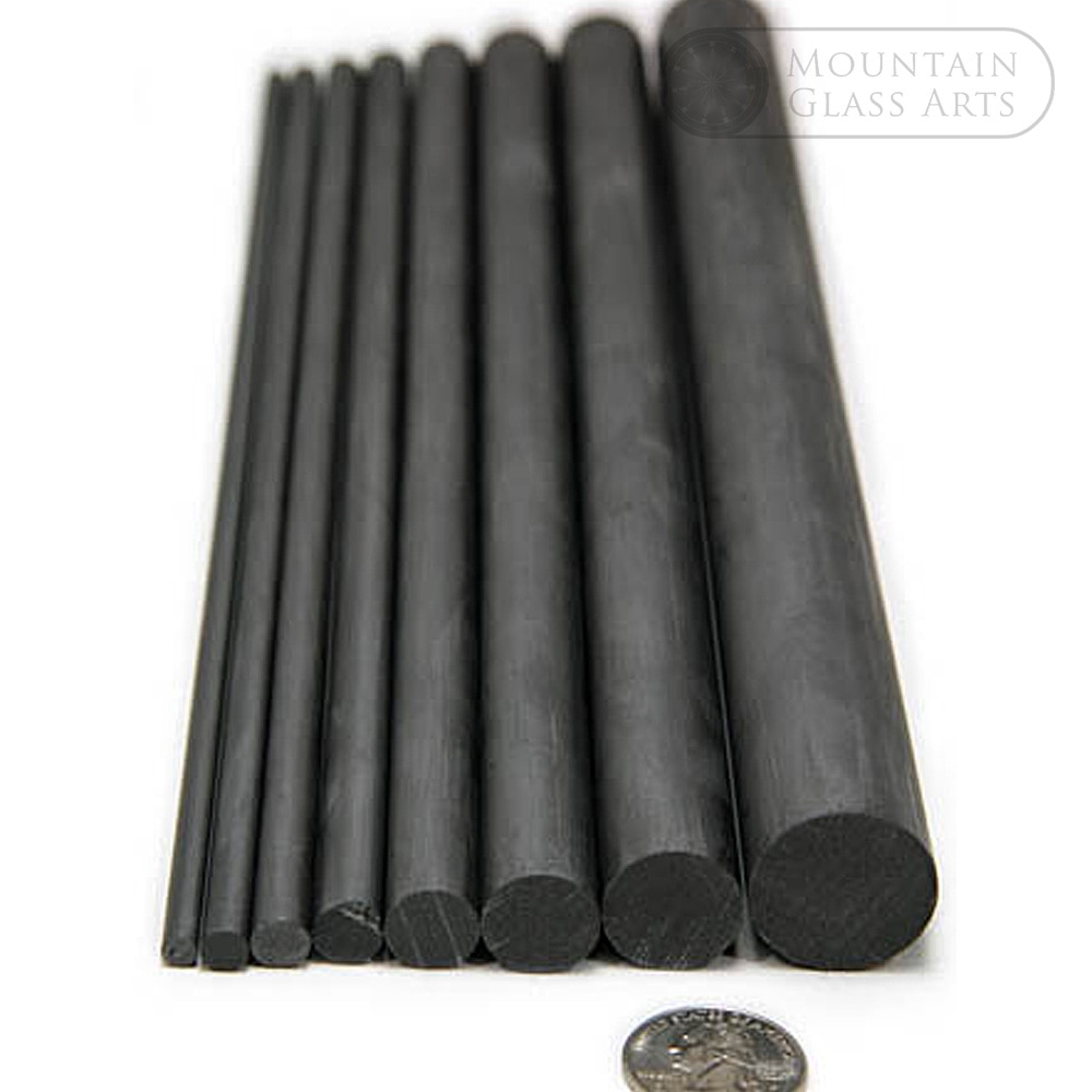 LOT OF 3 Graphite Stir sticks  5/16" x 12" Fine Grain Rod Glass Blowing Lampwork 