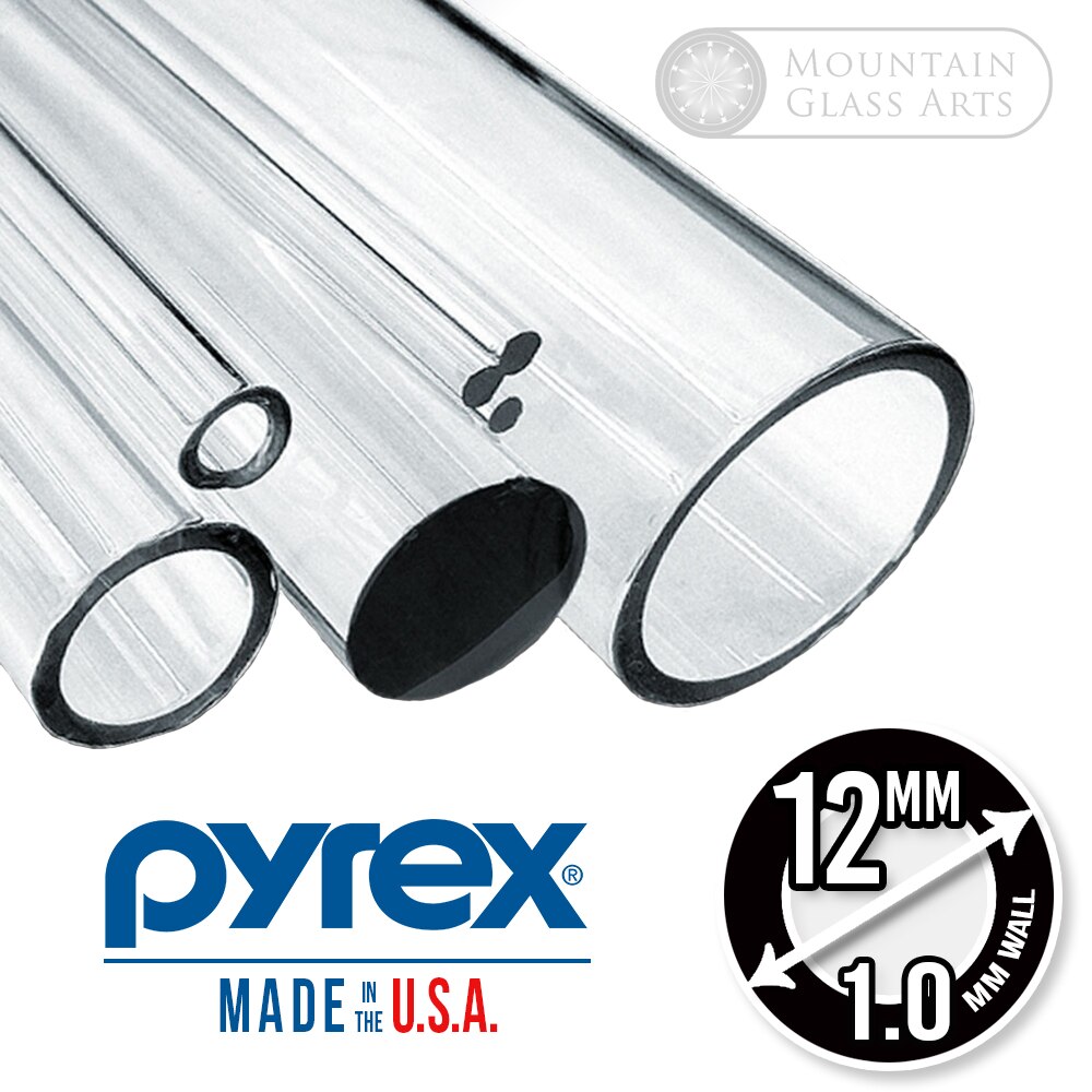 Out Diameter 12mm 12 Inch Long Borosilicate Glass Pack of 10 Glass Tubing 