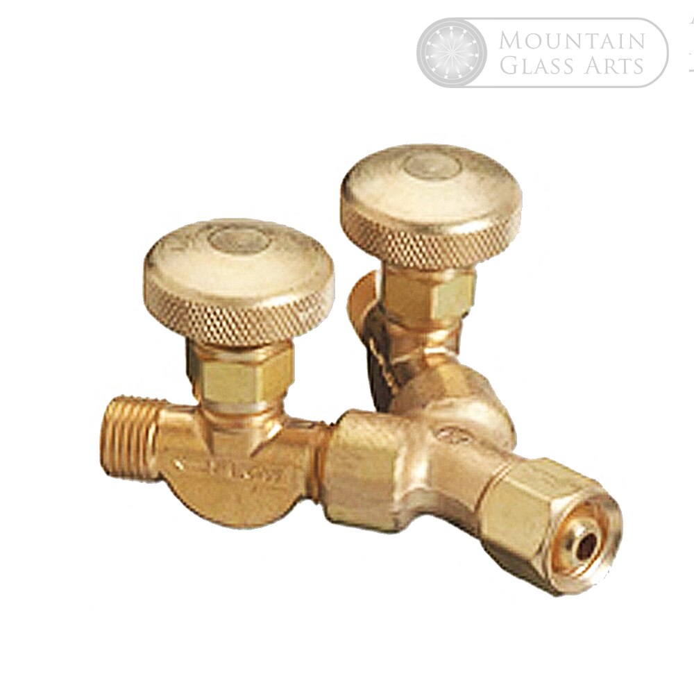 High Quality Brass Y Connector For Oxygen Line With Valve Torch Connector